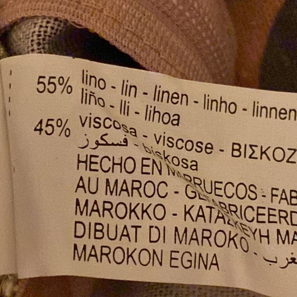 NWOT. Zara Multicolored Linen Blend Long High-Waisted Skirt. Size M. - Picture 8 of 9